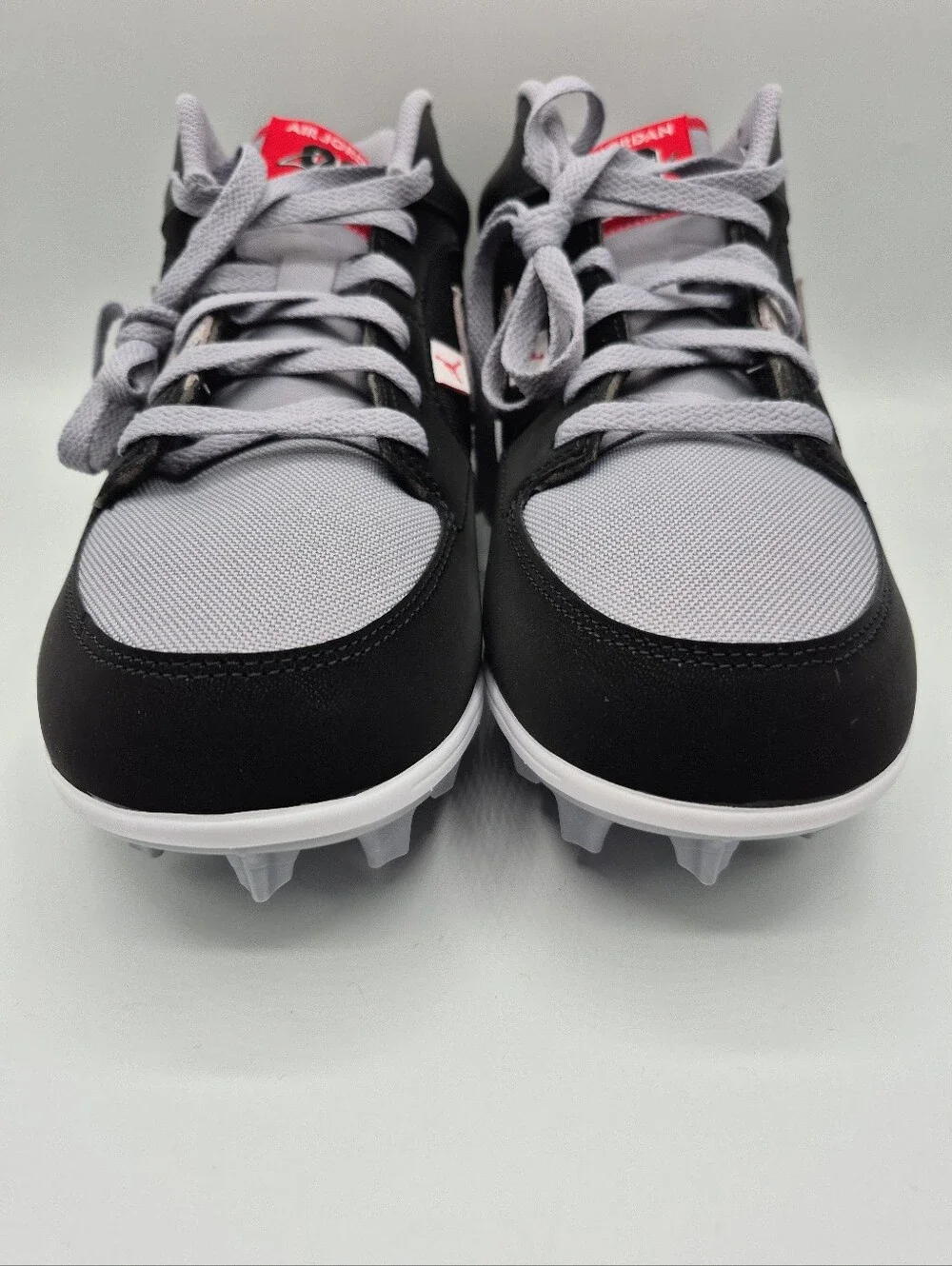 Mens Air Jordan Stadium 90 Low TD Black Cement Football Cleats HQ0210-060